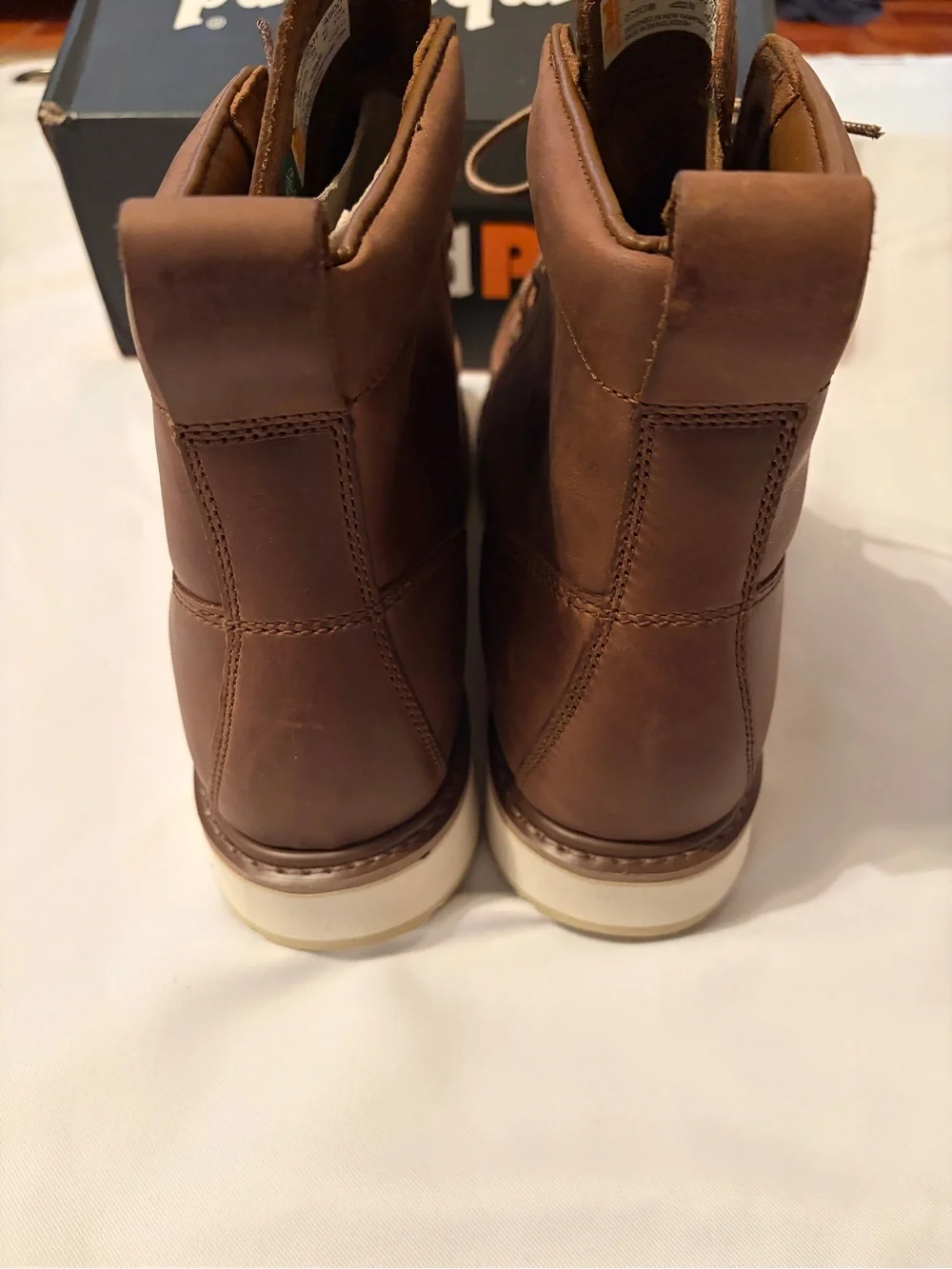 Timberland PRO Men's Chestnut Brown Leather Work Boots - Picture 3 of 7